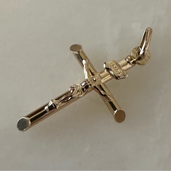14k Solid Gold Crucifix - Picture 10 of 16